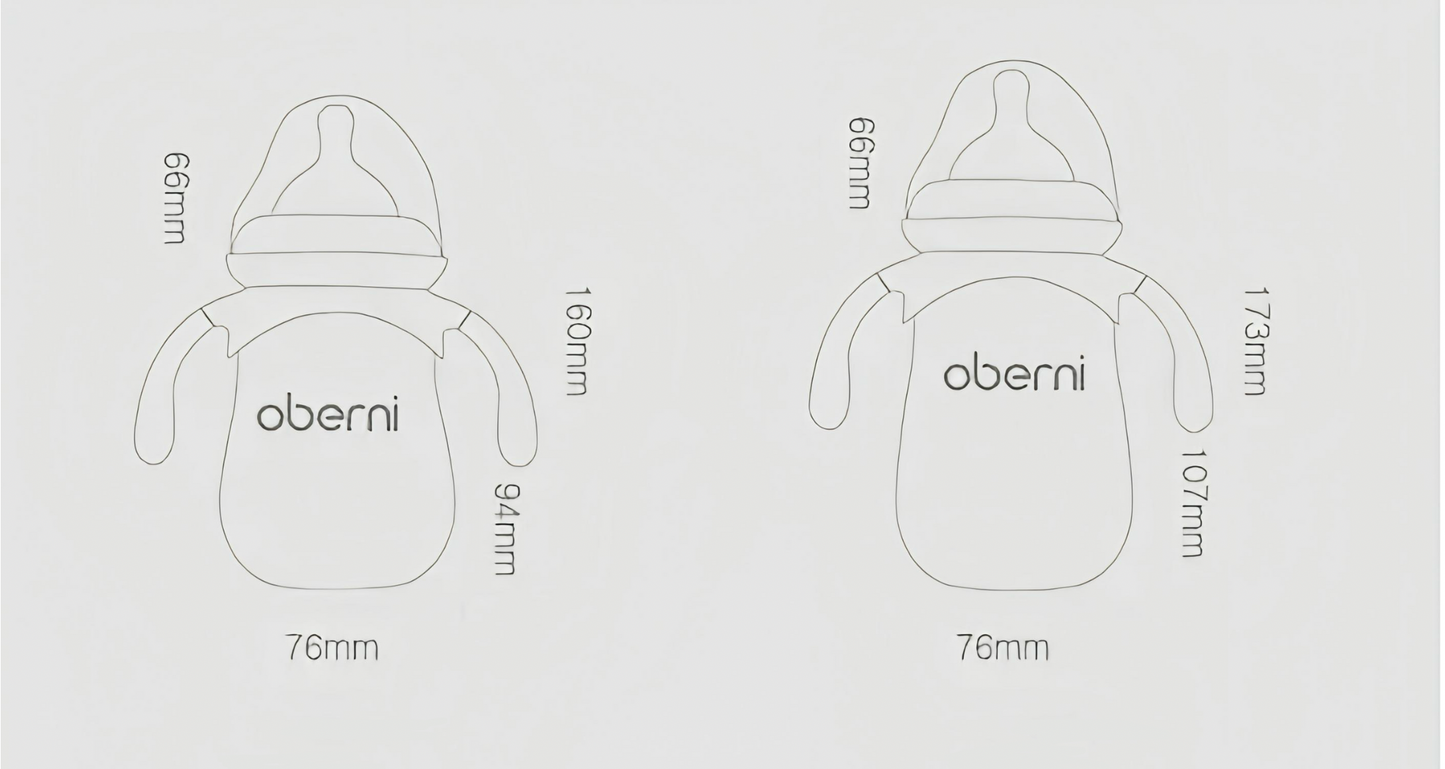 Oberni széles nyakú fogantyús cumisüveg (240 ml / 300 ml)