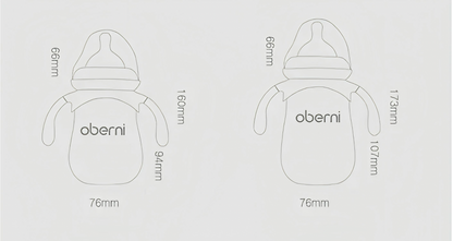 Oberni széles nyakú fogantyús cumisüveg (240 ml / 300 ml)