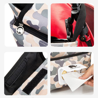 Többfunkciós babakocsi tároló táska nedves törlőkendő tartóval