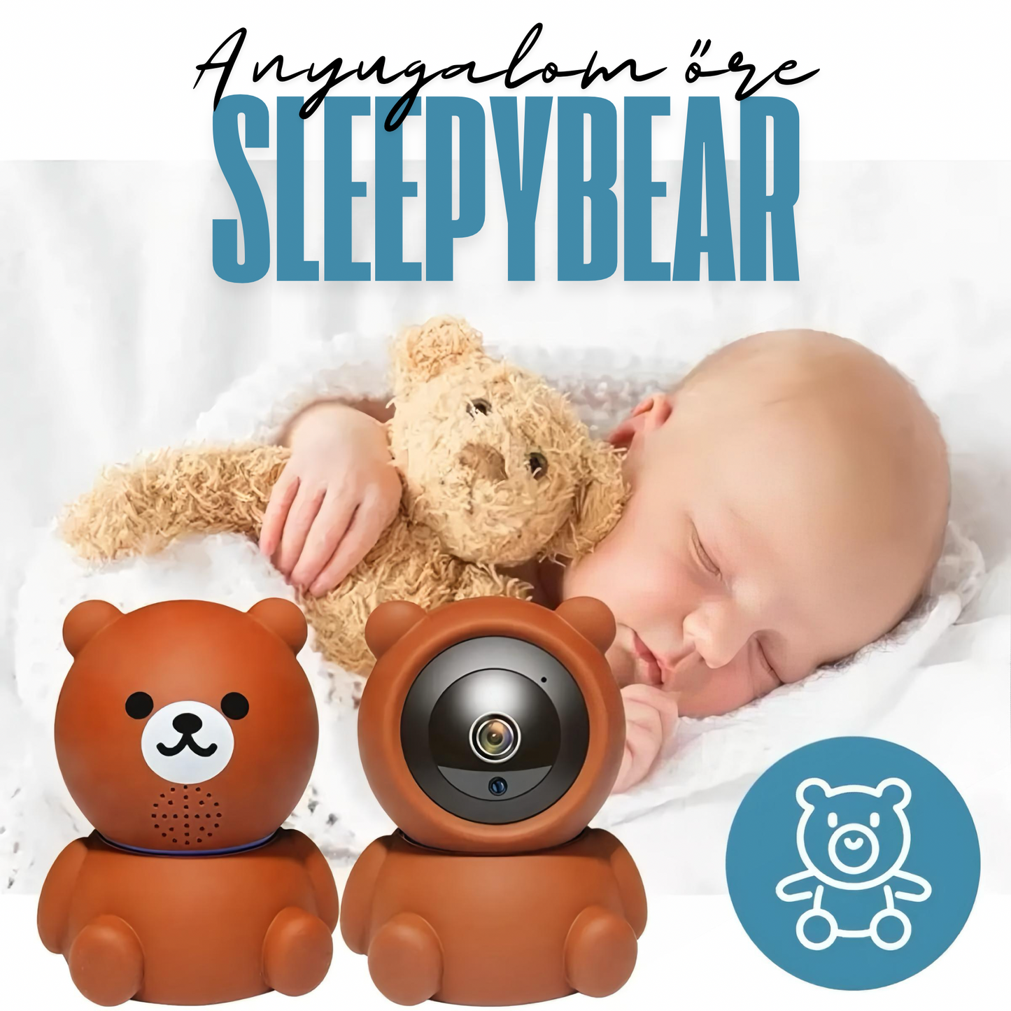 SleepyBear 1080P bébiőr kamera – medvés dizájn