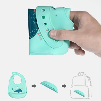 Vízálló szilikon előke – babák etetéséhez