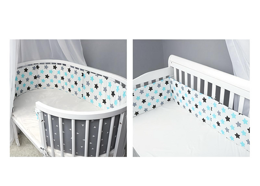 Egybefüggő rácsvédő párna kiságyhoz