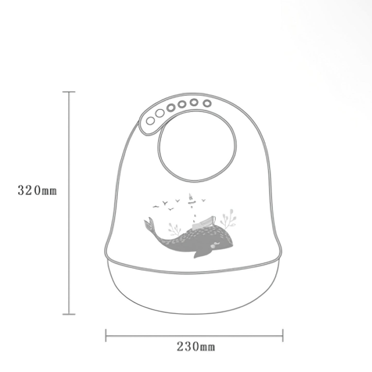 Vízálló szilikon előke – babák etetéséhez