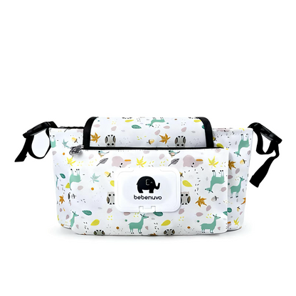 Többfunkciós babakocsi tároló táska nedves törlőkendő tartóval